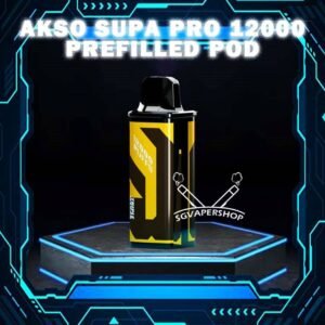 AKSO SUPA PRO 12000 ( 12K Puffs ) CARTRIDGE POD - SG VAPER SHOP SINGAPORE The AKSO SUPA PRO 12000 Vape Cartridge Flavour Ready stock in our sg singapore store online shop for same day delivery! Discover the pinnacle of vaping technology with the AKSO Supa Pro 12k Cartridge Flavour close pod systems. Enjoy up to 12k puffs and explore 20 + exciting flavors, all waiting for you to unleash the SUPA POWER! It include 1 cartridge and 1 device for starter kit, providing everything you need to get started. When the cartridge is finish, simply replace it with a new cartridge, reusing the existing battery to save costs. Vapers can enjoy cost savings by ordering AKSO Supa Pro 12k prefilled cartridge separately and swapping them onto their AKSO Supa Pro battery device. Attach the cartridge body kit part. The battery include a great features of anti-overcharge and auto cut off system. To check if the cartridge has be connecting with the body kit, take a little breath in. If the screen indicator show the display,  it’s mean this both part are connected. Specification : Nicotine 50mg (5%) 12000 Puffs : Number of puff can long last more than 1 week with a great usage of a pod Blue Led : Unlock and Booster Blue & Green Led : Press 3 Time for child lock safety 12ML Juice : The high amount of liquid with a great consistency taste since the first puff Chip Set Tech : Flavour Liquid Indicator which showing the level of the liquid left in the cartridge Rechargeable Battery Charging Port Type-C ⚠️AKSO SUPA PRO 12000 CARTRIDGE POD FLAVOUR LINE UP⚠️ Apple Asam Boi Blackcurrant Yakult Grape Ice Watermelon Mango Lime Minty Gum Nutty Tobacco Peanut Butter Toast Pineapple Mango Pomegranate Plum Guava Rootbeer Triple Mango Strawberry Hami Melon Mango Nata De Coco Strawberry Vanilla Custard Pina Watermelon Strawberry Zesty Grape Watermelon Grape Mango Mangosteen Lychee Longan Grape Gum Passion Grape Honeydew Blackcurrant Apple Aloe Vera Blueberry Kiwi Ice Coffee Hazelnut Oolong Green Tea Passion Lychee Tea Guan Yin Wild Sour Berry SG VAPE COD SAME DAY DELIVERY , CASH ON DELIVERY ONLY. TAKE BULK ORDER /MORE ORDER PLS CONTACT ME : SGVAPERSHOP VIEW OUR DAILY NEWS INFORMATION VAPE : TELEGRAM CHANNEL