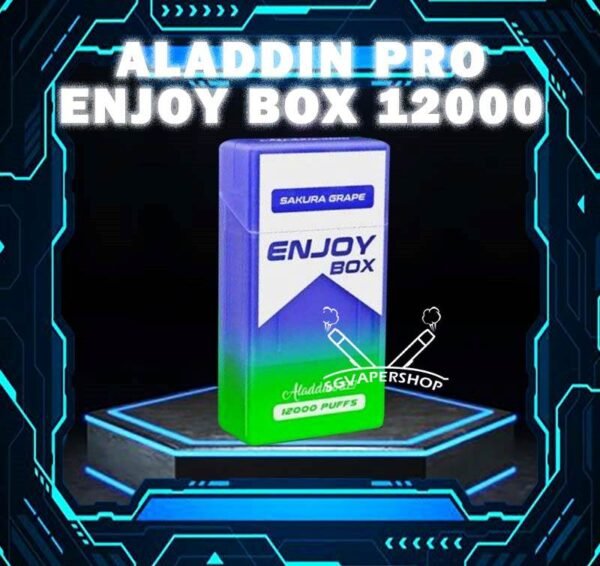 ALADDIN PRO ENJOY BOX 12000 DISPOSABLE The ALADDIN PRO ENJOY BOX 12000 puffs , in our Vape Singapore Ready Stock , get it now with us and same day delivery ! Enjoy delicious vaping experience  The ALADDIN Enjoy Box 12k Puffs! Design in a sleek cigarette box style design with a cap for mouthpiece protection! Enjoy 15+ delightful flavors with 12000 smooth puffs, each bursting with sweet perfection! Specification : Nicotine : 50mg (5%) Approx : 12000 puffs Rechargeable Battery 650mAh Charging Port: Type-C ⚠️ALADDIN PRO ENJOY BOX 12000 FLAVOUR LINE UP⚠️ Energy Drink Guava Hazelnut Coffee Strawberry Mango Honeydew Syrup Bandung Strawberry Blackcurrant Mango Strawberry Kiwi Yakult Strawberry Grape Double Mango Candy Honeydew Yakult Mango Yakult Mango Peach Sour Bubblegum Solero Lime Gummy Bear Grape Lychee Grape Bubblegum Mixed Bubblegum Mango Bubblegum Sakura Grape Strawberry Bubblegum Solero Yakult Solero Ice Cream White Coffee SG VAPE COD SAME DAY DELIVERY , CASH ON DELIVERY ONLY. TAKE BULK ORDER /MORE ORDER PLS CONTACT ME : SGVAPERSHOP VIEW OUR DAILY NEWS INFORMATION VAPE : TELEGRAM CHANNEL
