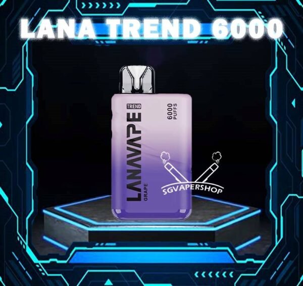 LANA TREND 6000 DISPOSABLE - SG VAPER SHOP SINGAPORE The Lana Trend 6000 Puffs Disposable Vape Ready stock in our sg singapore store online shop for same day delivery. Powered by a 500mAh battery, the Lana Trend 6k Puffs goes the extra mile, offering an impressive 6k puffs on a single charge. Big farewell to the inconvenience of frequent recharges, and relish uninterrupted vaping throughout your day. Prepare for a thrilling experience with Lanavape. It's like a bolt of energy in a vape, infusing the sharp vigor of an energy drink with the delightful twist of mixed berries. Every puff is a bold and electrifying journey for those who seek an exhilarating vape. Discover out signature Tie Guan Yin flavor, alongside popular options like Lana Trend 6k Puffs Watermelon Ice, Pomelo Jasmine, Menthol Ice , Taro Sago Dessert, Sakura Yogurt, and Ice Lemon Tea. For those craving extra sweetness, you can also enjoy Root Beer or Spring Water flavors. Specification : Puff : 6000 Puffs Nicotine : 3% Capacity : 8ml Battery : 550mAh Charging : Rechargeable with Type C ⚠️LANA TREND 6000 FLAVOUR LINE UP⚠️ Classic Tobacco Grape Guava Ice Lemon Tea Lychee Menthol Ice Peach Pomelo Jasmine Root Beer Sakura Yogurt Spring Water Taro Sago Dessert Thai Mango Tieguanyin Watermelon SG VAPE COD SAME DAY DELIVERY , CASH ON DELIVERY ONLY. 💬 Buying More? Bulk Orders Welcome! Message the seller directly via [Text SG VAPE RSHOP - WhatsApp] for faster arrangement. 📲 Don’t Miss Out! Get daily product news and promo updates — [Join Our Telegram Channel].