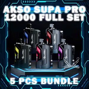 5PCS AKSO SUPA PRO 12000 STARTER KIT BUNDLE - SG VAPER SHOP The 5PCS AKSO SUPA PRO 12000 STARTER KIT BUNDLE Package include : 5 x AKSO SUPA PRO 12K PUFFS 1 x Free Gift Free Delivery Discover the pinnacle of vaping technology with the AKSO Supa Pro close pod systems Disposable . The AKSO SUPA PRO 12000 Puffs Starter Kit It include 1 cartridge and 1 device, providing everything you need to get started. When the cartridge is finish, simply replace it with a new cartridge, reusing the existing battery to save costs. It enhanced by advanced chip sets, which amplifies your satisfaction through the booster button while prioritizing safety with its child lock feature. Lastly, stay updated and informed with accurate indicators for battery and liquid levels. Your ultimate vaping journey awaits! Specification : Nicotine 50mg (5%) Approx. 12000 Puffs Rechargeable Battery Charging Port: Type-C ⚠️AKSO SUPA PRO 12000 FULL SET FLAVOUR LINE UP⚠️ Apple Asam Boi Blackcurrant Yakult Grape Ice Watermelon Mango Lime Minty Gum Nutty Tobacco Peanut Butter Toast Pineapple Mango Pomegranate Plum Guava Rootbeer Triple Mango Strawberry Hami Melon Mango Nata De Coco Strawberry Vanilla Custard Pina Watermelon Strawberry Zesty Grape Watermelon Grape Get Akso Disposable Collection Now . SG VAPE COD SAME DAY DELIVERY , CASH ON DELIVERY ONLY. TAKE BULK ORDER /MORE ORDER PLS CONTACT ME : SGVAPERSHOP VIEW OUR DAILY NEWS INFORMATION VAPE : TELEGRAM CHANNEL