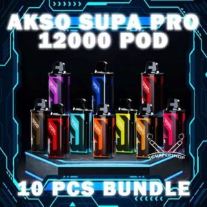 10 X AKSO SUPA PRO 12000 ( 12K ) CARTRIDGE POD BUNDLE - SG VAPER SHOP SINGAPORE The 10 X AKSO SUPA PRO 12000 ( 12K ) CARTRIDGE POD BUNDLE Package include : Choose 10 Pcs of AKSO SUPA PRO 12K Puffs with amazing price ! 1 x Free Gift Free Delivery The AKSO SUPA PRO 12000 Vape Cartridge Flavour Ready stock in our sg singapore store online shop for same day delivery! Discover the pinnacle of vaping technology with the AKSO Supa Pro 12k Cartridge Flavour close pod systems. Enjoy up to 12k puffs and explore 20 + exciting flavors, all waiting for you to unleash the SUPA POWER! It include 1 cartridge and 1 device for starter kit, providing everything you need to get started. When the cartridge is finish, simply replace it with a new cartridge, reusing the existing battery to save costs. Vapers can enjoy cost savings by ordering AKSO Supa Pro 12k prefilled cartridge separately and swapping them onto their AKSO Supa Pro battery device. Attach the cartridge body kit part. The battery include a great features of anti-overcharge and auto cut off system. To check if the cartridge has be connecting with the body kit, take a little breath in. If the screen indicator show the display,  it’s mean this both part are connected. Specification : Nicotine 50mg (5%) 12000 Puffs : Number of puff can long last more than 1 week with a great usage of a pod Blue Led : Unlock and Booster Blue & Green Led : Press 3 Time for child lock safety 12ML Juice : The high amount of liquid with a great consistency taste since the first puff Chip Set Tech : Flavour Liquid Indicator which showing the level of the liquid left in the cartridge Rechargeable Battery Charging Port Type-C ⚠️AKSO SUPA PRO 12000 CARTRIDGE POD FLAVOUR LINE UP⚠️ Apple Asam Boi Blackcurrant Yakult Grape Ice Watermelon Mango Lime Minty Gum Nutty Tobacco Peanut Butter Toast Pineapple Mango Pomegranate Plum Guava Rootbeer Triple Mango Strawberry Hami Melon Mango Nata De Coco Strawberry Vanilla Custard Pina Watermelon Strawberry Zesty Grape Watermelon Grape Mango Mangosteen Lychee Longan Grape Gum Passion Grape Honeydew Blackcurrant Apple Aloe Vera Blueberry Kiwi Ice Coffee Hazelnut Oolong Green Tea Passion Lychee Tea Guan Yin Wild Sour Berry SG VAPE COD SAME DAY DELIVERY , CASH ON DELIVERY ONLY. TAKE BULK ORDER /MORE ORDER PLS CONTACT ME : SGVAPERSHOP VIEW OUR DAILY NEWS INFORMATION VAPE : TELEGRAM CHANNEL
