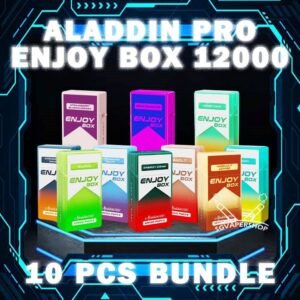 10PCS ALADDIN PRO ENJOY BOX 12000 DISPOSABLE BUNDLE - SG VAPER SHOP The 10PCS ALADDIN PRO ENJOY BOX 12000 DISPOSABLE BUNDLE Package include : 10 x ALADDIN PRO ENJOY BOX 12K PUFFS 1 x Free Gift Free Delivery The ALADDIN PRO BOX 12000 puffs , in our Vape Singapore Ready Stock , get it now with us and same day delivery ! Enjoy delicious vaping experience  The ALADDIN Enjoy Box 12k Puffs! Design in a sleek cigarette box style design with a cap for mouthpiece protection! Enjoy 15+ delightful flavors with 12000 smooth puffs, each bursting with sweet perfection! Specification : Nicotine : 50mg (5%) Approx : 12000 puffs Rechargeable Battery 650mAh Charging Port: Type-C ⚠️ALADDIN PRO ENJOY BOX 12000 FLAVOUR LINE UP⚠️ Energy Drink Guava Hazelnut Coffee Strawberry Mango Honeydew Syrup Bandung Strawberry Blackcurrant Mango Strawberry Kiwi Yakult Strawberry Grape Double Mango Candy Honeydew Yakult Mango Yakult Mango Peach Sour Bubblegum Solero Lime Gummy Bear Grape Lychee Grape Bubblegum Mixed Bubblegum Mango Bubblegum Sakura Grape Strawberry Bubblegum Solero Yakult Solero Ice Cream White Coffee SG VAPE COD SAME DAY DELIVERY , CASH ON DELIVERY ONLY. TAKE BULK ORDER /MORE ORDER PLS CONTACT ME : SGVAPERSHOP VIEW OUR DAILY NEWS INFORMATION VAPE : TELEGRAM CHANNEL