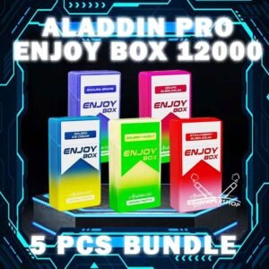5PCS ALADDIN PRO ENJOY BOX 12000 DISPOSABLE BUNDLE - SG VAPER SHOP The 5PCS ALADDIN PRO ENJOY BOX 12000 DISPOSABLE BUNDLE Package include : 5 x ALADDIN PRO ENJOY BOX 12K PUFFS 1 x Free Gift Free Delivery The ALADDIN PRO ENJOY BOX 12000 puffs , in our Vape Singapore Ready Stock , get it now with us and same day delivery ! Enjoy delicious vaping experience  The ALADDIN Enjoy Box 12k Puffs! Design in a sleek cigarette box style design with a cap for mouthpiece protection! Enjoy 15+ delightful flavors with 12000 smooth puffs, each bursting with sweet perfection! Specification : Nicotine : 50mg (5%) Approx : 12000 puffs Rechargeable Battery 650mAh Charging Port: Type-C ⚠️ALADDIN PRO ENJOY BOX 12000 FLAVOUR LINE UP⚠️ Energy Drink Guava Hazelnut Coffee Strawberry Mango Honeydew Syrup Bandung Strawberry Blackcurrant Mango Strawberry Kiwi Yakult Strawberry Grape Double Mango Candy Honeydew Yakult Mango Yakult Mango Peach Sour Bubblegum Solero Lime Gummy Bear Grape Lychee Grape Bubblegum Mixed Bubblegum Mango Bubblegum Sakura Grape Strawberry Bubblegum Solero Yakult Solero Ice Cream White Coffee SG VAPE COD SAME DAY DELIVERY , CASH ON DELIVERY ONLY. TAKE BULK ORDER /MORE ORDER PLS CONTACT ME : SGVAPERSHOP VIEW OUR DAILY NEWS INFORMATION VAPE : TELEGRAM CHANNEL