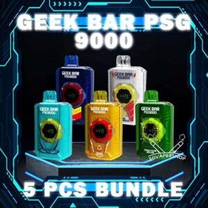 5PCS GEEK BAR PSG 9000 DISPOSABLE BUNDLE The 5PCS GEEK BAR PSG 9000 DISPOSABLE BUNDLE Package include : 5 x GEEK BAR 9K PUFFS DISPOSABLE 1 x Free Gift Free Delivery Geek bar PSG 9000 disposable is official partner of Paris Saint-Germain F.C. It comes with many superior flavours to fulfill Malaysian taste buds. With a massive 9000 puffs, Singapore vapers can use it without hassle of frequent replacements. The Geekbar 9000 has smart screen indicator which keep updating on both battery and e-liquid levels in real time. It also has adjustable air flow which can satisfied different users needs. Specification : Puff : 9000 Puffs Volume : 18ML Flavour Charging : Rechargeable with Type C Coil : Mesh Coil Fully Charged Time : 20mins Nicotine Strength : 5% ⚠️GEEK BAR PSG 9000 FLAVOUR LINE UP⚠️ Chocolate Mocha Classic Double Rootbeer Grape Blackcurrant Mango Blackcurrant Mixed Berries Sirup Bandung Strawberry Watermelon Triple Mango Vanilla Cream Puff Watermelon Pear Apple Asam Boi Dewberry Cream Ice Popsicle Juicy Watermelon Honeydew Melon Mango Pineapple Mother's Milk Strawberry Lemonade Wild Berry Ice Pomegranate Plum Lychee Berry Pineapple Honeydew SG VAPE COD SAME DAY DELIVERY , CASH ON DELIVERY ONLY. TAKE BULK ORDER /MORE ORDER PLS CONTACT ME : SGVAPERSHOP VIEW OUR DAILY NEWS INFORMATION VAPE : TELEGRAM CHANNEL