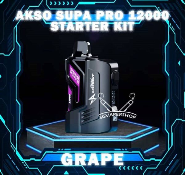 AKSO SUPA PRO 12000 DISPOSABLE Discover the pinnacle of vaping technology with the AKSO Supa Pro close pod systems Disposable . The AKSO SUPA PRO 12000 Puffs Starter Kit It include 1 cartridge and 1 device, providing everything you need to get started. When the cartridge is finish, simply replace it with a new cartridge, reusing the existing battery to save costs. It enhanced by advanced chip sets, which amplifies your satisfaction through the booster button while prioritizing safety with its child lock feature. Lastly, stay updated and informed with accurate indicators for battery and liquid levels. Your ultimate vaping journey awaits! Specification : Nicotine 50mg (5%) Approx. 12000 Puffs Rechargeable Battery Charging Port: Type-C ⚠️AKSO SUPA PRO 12000 FULL SET FLAVOUR LINE UP⚠️ Apple Asam Boi Blackcurrant Yakult Grape Ice Watermelon Mango Lime Minty Gum Nutty Tobacco Peanut Butter Toast Pineapple Mango Pomegranate Plum Guava Rootbeer Triple Mango Strawberry Hami Melon Mango Nata De Coco Strawberry Vanilla Custard Pina Watermelon Strawberry Zesty Grape Watermelon Grape Get Akso Disposable Collection Now . SG VAPE COD SAME DAY DELIVERY , CASH ON DELIVERY ONLY. TAKE BULK ORDER /MORE ORDER PLS CONTACT ME : SGVAPERSHOP VIEW OUR DAILY NEWS INFORMATION VAPE : TELEGRAM CHANNEL