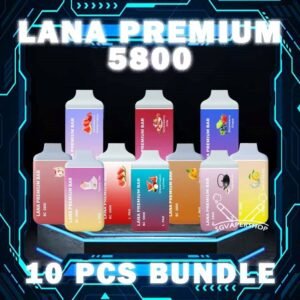 10PCS LANA PREMIUM 5800 DISPOSABLE BUNDLE - SG VAPER SHOP The 10PCS LANA PREMIUM 5800 DISPOSABLE BUNDLE Package include : 10 x LANA PREMIUM 5800 PUFFS 1 x Free Gift Free Delivery Lana Premium Bar 5800 Disposable Vape is a fantastic choice for anyone looking for a convenient and reliable vaping experience. The kit comes in a compact and light weight design, making it easy to carry with you wherever you go. The device provides up to 5800 puffs, which is more than enough to last for several days of vaping. Additionally, the device is rechargeable, which means that you don’t have to worry about running out of power when you need it most. Another advantage of the Lana Premium Bar 5800  is its ease of use. The device is draw-activated, which means that you simply inhale to activate the device. This makes it ideal for those who are new to vaping or simply prefer a more straightforward experience. Specifition :  Puff : 5800 Puffs Nicotine : 3% Capacity : 13ml Battery : 650mAh Charging : Rechargable with Type C ⚠️LANA PREMIUM BAR 5800 DISPOSABLE FLAVOUR LINE UP⚠️ Apple Grape Banana Ice Champagne Apple Coke Cool Double Mint Golden Armour (Chrysanthemum) Grape Grape Gum Honey Grape Honeydew Lemonade Tea Longjing Tea Lychee Mango Peach Milk Froth Love Coffee Passion Fruit Peach Peach Oolong Tea Pineapple Rootbeer Sprite Lemon Strawberry Banana Strawberry Grape Strawberry Milk Strawberry Watermelon Taste Of The Sea (Sea Salt Lemon) Thai Mango Tie Guan Yin Watermelon Watermelon Lychee Yogurt Yummy Yam SG VAPE COD SAME DAY DELIVERY , CASH ON DELIVERY ONLY. TAKE BULK ORDER /MORE ORDER PLS CONTACT ME : SGVAPERSHOP VIEW OUR DAILY NEWS INFORMATION VAPE : TELEGRAM CHANNEL