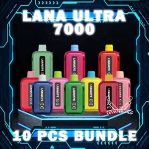 10PCS LANA ULTRA 7000 DISPOSABLE BUNDLE - SG VAPER SHOP The 10PCS LANA ULTRA 7000 DISPOSABLE BUNDLE Package include : 10 x LANA ULTRA 7K PUFFS 1 x Free Gift Free Delivery The LANA Ultra 7000 Puffs disposable vape is a vaporizer that contains 3% nicotine. This disposable device is designed to provide users with the best quality vapor possible, making it an excellent choice for those who enjoy nicotine. This device was specifically created to offer a superior experience for nicotine enthusiasts and can enhance your buzz for a significant amount of time. lt's featured an intelligent LED display shows the battery life and eliquid indicator. The battery life is shown in a percentage. The e-Liquid indicator is shown as a waterdrop let with lines in it. It is with mesh coil. These devices use a heating element that has mesh material, creating a larger surface area for the e-liquid to contact and heat up evenly. The LANA Ultra 7000 Puffs disposable vape with strong flavors that outlast the competition. Specifition :  Nicotine 30mg (3%) Approx. 7000 puffs Capacity 10ml Rechargeable Battery 550mAh Charging Port: Type-C ⚠️LANA ULTRA 7000 DISPOSABLE FLAVOUR LINE UP⚠️ Chilled Watermelon Cool Lychee Cool Sarsi Double Mint Dongding Oolong Tea Grape Ribena Honey Grape Jasmine Longjing Tea Lemon Cola Lemon Grapefruit Mango Yakult Mixed Berries Mung Bean Ice Peach Oolong Sea Salt Lemon Super Passion Fruit Strawberry Kiwi Strawberry Watermelon Tieguanyin Tea Ultra Freeze SG VAPE COD SAME DAY DELIVERY , CASH ON DELIVERY ONLY. TAKE BULK ORDER /MORE ORDER PLS CONTACT ME : SGVAPERSHOP VIEW OUR DAILY NEWS INFORMATION VAPE : TELEGRAM CHANNEL