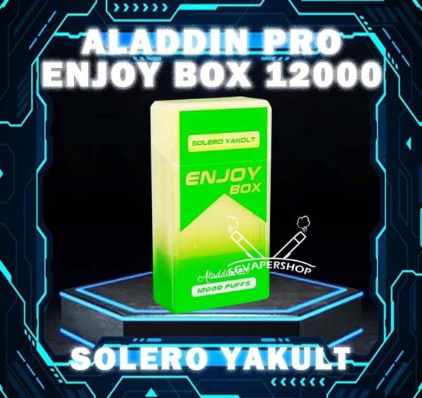 ALADDIN PRO ENJOY BOX 12000 DISPOSABLE The ALADDIN PRO ENJOY BOX 12000 puffs , in our Vape Singapore Ready Stock , get it now with us and same day delivery ! Enjoy delicious vaping experience  The ALADDIN Enjoy Box 12k Puffs! Design in a sleek cigarette box style design with a cap for mouthpiece protection! Enjoy 15+ delightful flavors with 12000 smooth puffs, each bursting with sweet perfection! Specification : Nicotine : 50mg (5%) Approx : 12000 puffs Rechargeable Battery 650mAh Charging Port: Type-C ⚠️ALADDIN PRO ENJOY BOX 12000 FLAVOUR LINE UP⚠️ Energy Drink Guava Hazelnut Coffee Strawberry Mango Honeydew Syrup Bandung Strawberry Blackcurrant Mango Strawberry Kiwi Yakult Strawberry Grape Double Mango Candy Honeydew Yakult Mango Yakult Mango Peach Sour Bubblegum Solero Lime Gummy Bear Grape Lychee Grape Bubblegum Mixed Bubblegum Mango Bubblegum Sakura Grape Strawberry Bubblegum Solero Yakult Solero Ice Cream White Coffee SG VAPE COD SAME DAY DELIVERY , CASH ON DELIVERY ONLY. TAKE BULK ORDER /MORE ORDER PLS CONTACT ME : SGVAPERSHOP VIEW OUR DAILY NEWS INFORMATION VAPE : TELEGRAM CHANNEL