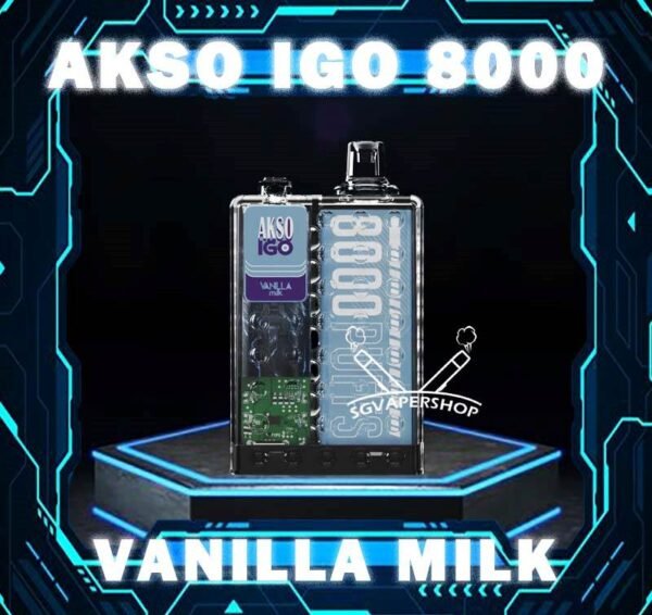 AKSO IGO 8000 DISPOSABLE Akso IGO 8000 disposable vape is a high-capacity device designed for an extended vaping experience.Beside, the device comes pre-filled with 15ml of e-liquid, which is available in a range of delicious flavors and nicotine strengths. Akso IGO features an ergonomic design that is comfortable to hold and use. It mouthpiece is designed to enhance the vaping experience, and the device is draw activated, making it easy to use . Akso IGO 8000 puffs disposable is portable, making it easy to carry in a pocket .Its compact design does not compromise on performance, deliver smooth vapor production with every puff. Specification : Nicotine : 50mg (5%) Approx : 8000 puffs Capacity : 15ml Adjustable Airflow Rechargeable Battery 650mAh (Type C Port) ⚠️AKSO IGO 8000 FLAVOUR LINE UP⚠️ Aloe Grape Apple Yakult Blackcurrant Ice Caramel Cookies Caramel Mocha Freezy Cola Guava Honeydew Lychee Rose Mango Ice Mango Peach Mix Berries Nutty Tobacco Passion Fruit Yakult Rootbeer Rootbeer Float Strawberry Cheese Strawberry Ice Cream Strawberry Kiwi Strawberry Yakult Vanilla Milk Watermelon Ice Yakult Coffee Hazelnut Creme Brulee Get Akso Disposable Collection Now . SG VAPE COD SAME DAY DELIVERY , CASH ON DELIVERY ONLY. TAKE BULK ORDER /MORE ORDER PLS CONTACT ME : SGVAPERSHOP VIEW OUR DAILY NEWS INFORMATION VAPE : TELEGRAM CHANNEL