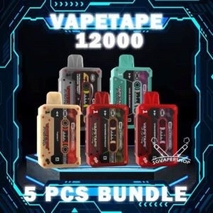 5PCS VAPETAPE 12000 DISPOSABLE BUNDLE - SG VAPER SHOP The 5PCS VAPETAPE 12000 DISPOSABLE BUNDLE Package include : 5 x VAPETAPE 12K PUFFS 1 x Free Gift Free Delivery The Vapetape 12000 Disposable is upgraded device from 8000 puffs. This Product is From ASDF Company also , The Vape tape 12k improve the volume, battery capacity and come with 20 +Plus new flavours. Vape tape 12000 remains classic cassette design which is comfortably in the hand , and the mouthpiece that is shaped to enhance the vaping experience. Discover out signature Double Mango flavor, alongside popular options like Infinity Pod Honeydew Watermelon, Sour Bubblegum , Solero Lime , Watermelon Peach, Gummy Bear, and Strawberry Lemon Tart. For those craving extra sweetness, you can also enjoy Ice Lemon Tea or Red Slurpee flavors. Specification : Nicotine 50mg (5%) Approx. 12000 puffs Mesh Coil Rechargeable Battery Charging Port: Type-C ⚠️VAPETAPE 12000 FLAVOUR LINE UP⚠️ Double Mango Mango Grape Mango Lychee Strawberry Lychee Lychee Blackcurrant Grape Blackcurrant Honeydew Watermelon Pineapple Orange Kiwi Passion Fruit Guava Peach Mixed Berries Lemon Cola Blackcurrant Yakult Gummy Bear Solero Lime Sour Bubblegum Banana Custard Strawberry Lemon Tart Honeydew Blackcurrant Ice Lemon Tea Red Slurpee Grape Bubblegum Yakult Watermelon Peach Peach Lychee SG VAPE COD SAME DAY DELIVERY , CASH ON DELIVERY ONLY. TAKE BULK ORDER /MORE ORDER PLS CONTACT ME : SGVAPERSHOP VIEW OUR DAILY NEWS INFORMATION VAPE : TELEGRAM CHANNEL