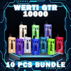 10PCS WERTI GTR 10000 DISPOSABLE BUNDLE The 10PCS WERTI GTR 10000 DISPOSABLE BUNDLE Package include : 10 x WERTI GTR 10K PUFFS 1 x Free Gift Free Delivery The new WERTI GTR 10000 Puff Vape is available in Vape Singapore . With an eye striking design taking inspiration from sports cars and racing culture and with a huge tank liquid enough for 10,000 puff, this disposable pod is ideal for individuals that desire something smooth and attractive. 650 mah rechargeable Type C battery with 1.0 mesh coil. Specification : Nicotine : 5% Battery : 650mAh Charging : Rechargable with Type C Adjustable Airflow ⚠️WERTI GTR 10000 FLAVOUR LIST⚠️ Green Mango Honeydew Melon Cola Peach Mango Mango Kuinine Mix Berry Yakult Grape Yogurt Blackcurrant Yakult Triple Mint Popcorn Yakult Strawberry Yakult Original Cheesecake Grape Candy Sirap Bandung Strawberry Watermelon Yogurt Strawberry Apple Strawberry Grape Candy Watermelon Mint Bubblegum SG VAPE COD SAME DAY DELIVERY , CASH ON DELIVERY ONLY. TAKE BULK ORDER /MORE ORDER PLS CONTACT ME : SGVAPERSHOP VIEW OUR DAILY NEWS INFORMATION VAPE : TELEGRAM CHANNEL