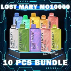 10PCS LOST MARY MO10000 DISPOSABLE BUNDLE - SG VAPER SHOP SINGAPORE The 10PCS LOST MARY MO10000 DISPOSABLE BUNDLE Package include : 10 x LOST MARY MO 10K PUFFS DISPOSABLE 1 x Free Gift Free Delivery The Lost Mary MO 10000 Vape is a sophisticated and user-friendly vaping device designed for convenience and longevity.  It comes pre-filled with 17mL of e-liquid, ensuring a long-lasting vaping experience without the need for frequent refills. This vape contains a 5% salt nicotine concentration, providing a satisfying hit with each puff. Salt nicotine is known for its smoother throat hit compared to traditional nicotine. ⚠️LOST MARY MO10000 FLAVOUR LINE UP⚠️ Double Apple Strawberry Yakult Solero Lime Rose Grape Triple Mango Blueberry Banana Bubblegum Peach Plus Ice California Clear Lychee Cantaloupe Mango Orange Pineapple Lemon Cola Guava Peach Strawberry Watermelon Grape Watermelon Bubblegum Fresh Mint SG VAPE COD SAME DAY DELIVERY , CASH ON DELIVERY ONLY. TAKE BULK ORDER /MORE ORDER PLS CONTACT ME : SGVAPERSHOP VIEW OUR DAILY NEWS INFORMATION VAPE : TELEGRAM CHANNEL