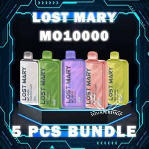 5PCS LOST MARY MO10000 DISPOSABLE BUNDLE - SG VAPER SHOP SINGAPORE The 5PCS LOST MARY MO10000 DISPOSABLE BUNDLE Package include : 5 x LOST MARY MO 10K PUFFS DISPOSABLE 1 x Free Gift Free Delivery The Lost Mary MO 10000 Vape is a sophisticated and user-friendly vaping device designed for convenience and longevity.  It comes pre-filled with 17mL of e-liquid, ensuring a long-lasting vaping experience without the need for frequent refills. This vape contains a 5% salt nicotine concentration, providing a satisfying hit with each puff. Salt nicotine is known for its smoother throat hit compared to traditional nicotine. ⚠️LOST MARY MO10000 FLAVOUR LINE UP⚠️ Double Apple Strawberry Yakult Solero Lime Rose Grape Triple Mango Blueberry Banana Bubblegum Peach Plus Ice California Clear Lychee Cantaloupe Mango Orange Pineapple Lemon Cola Guava Peach Strawberry Watermelon Grape Watermelon Bubblegum Fresh Mint SG VAPE COD SAME DAY DELIVERY , CASH ON DELIVERY ONLY. TAKE BULK ORDER /MORE ORDER PLS CONTACT ME : SGVAPERSHOP VIEW OUR DAILY NEWS INFORMATION VAPE : TELEGRAM CHANNEL