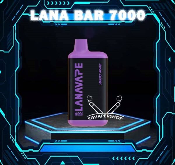 LANA BAR 7000 DISPOSABLE - SG VAPER SHOP Lana Bar 7000 Puffs is a compact and stylish disposable vape kit that offers a convenient and satisfying vaping experience, it is perfect for those who prefer a simple yet stylish look. One of the standout features of the Lanabar 7000 is its flavor options. The device offers a range of flavors to choose from, each with its own unique taste profile. The flavors are well-balanced and do not contain any harsh or irritant ingredients, making for a smooth and enjoyable vaping experience. Whether you prefer sweet, fruity, or menthol flavors, This vape has something for everyone. Specification : Nicotine Strength :3% 30mg Battery Capacity : 850mAh Charing Port : Rechargeable Type-C E-liquied Capacity :10ml ⚠️LANA BAR 7000 FLAVOUR LINE UP⚠️ Yogurt Grape Yogurt Passion Fruit Yogurt Peach Mango Yogurt Watermelon Yogurt Peach Yogurt Blueberry Yogurt Aloe Yogurt Strawberry Yogurt Mango Yogurt Ribena Yogurt Orange SG VAPE COD SAME DAY DELIVERY , CASH ON DELIVERY ONLY. TAKE BULK ORDER /MORE ORDER PLS CONTACT ME : SGVAPERSHOP VIEW OUR DAILY NEWS INFORMATION VAPE : TELEGRAM CHANNEL