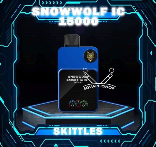 SNOWWOLF SMART IC 15000  ( 15K PUFFS ) DISPOSABLE - SG VAPER SHOP SINGAPORE The SNOWWOLF SMART IC 15000 ( 15K Puffs ) Disposable vape Ready stock in our sg singapore store online shop for same day delivery. This Kit from Snow wolf  company lasted product for singapore vapers choose and enjoy it! available 10+plus flavour! The Snow wolf Powerful To Vape Simple to use! Adjusted the best condition get the best vape experience, and Regulation Voltage ,Customize your distinctive vaping style,Just 1 click to increase 1W. Power range from 5W to 15W. When you vape every puff, there will be a circuit board light display on the backside. The SNOWWOLF LOGO is particularly three-dimensional and prominent, and the overall sense of technology is stronger! New Generation smart chip Intelligent power output, more convenient to vape. 48MHz Working frequency, faster response speed. Ultra-low Standby power consumption,Longer use time. 32-bit image processing technology,better visual effects. Specifition :  Nicotine Strength: 50mg ( 5% ) Battery Capacity: 650MAH Constant Power: 5-15W Charging Port: Type-C Super Charge: 20mins to 80% ⚠️SNOWWOLF IC 15000 FLAVOUR LINE UP⚠️ Blow Pop Blue Power Watermelon Cream Cake Double Mango Kiwi Passion Fruit Aloe Lychee Grape Meta Moon Passion Fruit Yakult Skittles Strawberry Grape Candy Strawberry Kiwi Strawberry Watermelon Taro Ice Cream Watermelon Mint Bubblegum SG VAPE COD SAME DAY DELIVERY , CASH ON DELIVERY ONLY. TAKE BULK ORDER /MORE ORDER PLS CONTACT ME : SGVAPERSHOP VIEW OUR DAILY NEWS INFORMATION VAPE : TELEGRAM CHANNEL
