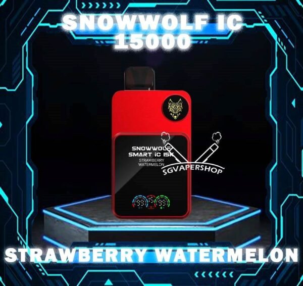 SNOWWOLF SMART IC 15000  ( 15K PUFFS ) DISPOSABLE - SG VAPER SHOP SINGAPORE The SNOWWOLF SMART IC 15000 ( 15K Puffs ) Disposable vape Ready stock in our sg singapore store online shop for same day delivery. This Kit from Snow wolf  company lasted product for singapore vapers choose and enjoy it! available 10+plus flavour! The Snow wolf Powerful To Vape Simple to use! Adjusted the best condition get the best vape experience, and Regulation Voltage ,Customize your distinctive vaping style,Just 1 click to increase 1W. Power range from 5W to 15W. When you vape every puff, there will be a circuit board light display on the backside. The SNOWWOLF LOGO is particularly three-dimensional and prominent, and the overall sense of technology is stronger! New Generation smart chip Intelligent power output, more convenient to vape. 48MHz Working frequency, faster response speed. Ultra-low Standby power consumption,Longer use time. 32-bit image processing technology,better visual effects. Specifition :  Nicotine Strength: 50mg ( 5% ) Battery Capacity: 650MAH Constant Power: 5-15W Charging Port: Type-C Super Charge: 20mins to 80% ⚠️SNOWWOLF IC 15000 FLAVOUR LINE UP⚠️ Blow Pop Blue Power Watermelon Cream Cake Double Mango Kiwi Passion Fruit Aloe Lychee Grape Meta Moon Passion Fruit Yakult Skittles Strawberry Grape Candy Strawberry Kiwi Strawberry Watermelon Taro Ice Cream Watermelon Mint Bubblegum SG VAPE COD SAME DAY DELIVERY , CASH ON DELIVERY ONLY. TAKE BULK ORDER /MORE ORDER PLS CONTACT ME : SGVAPERSHOP VIEW OUR DAILY NEWS INFORMATION VAPE : TELEGRAM CHANNEL
