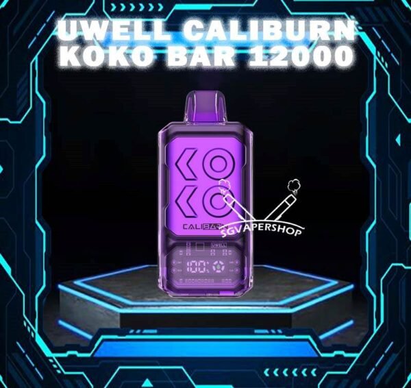 UWELL CALIBURN KOKO BAR 12000 DISPOSABLE - SG VAPER SHOP SINGAPORE The Uwell Caliburn Koko Bar 12000 Puffs Vape Ready stock at Singapore sg shop on sale for same day delivery. The Caliburn BAR 12k puffs is a revolutionary disposable vape that has taken the vaping industry by storm. This powerful and feature-rich device boasts an impressive array of specifications and capabilities, making it an attractive choice for both novice and experienced vapers alike. In this in-depth review, we’ll explore the various aspects of the Caliburn BAR S12000, providing you with all the information you need to make an informed decision about whether this disposable vape is the right fit for your vaping needs. Specifications: Battery Capacity: 800 mAh E-Liquid Capacity: 20 mL Nicotine Strength: 5% (50 mg/mL) Power Modes: Boost Mode (22W) and Regular Mode (16W) Coil: Dual 1.2-ohm coil (UWELL’s patented Flagship Dual Coil atomization system) Puff Count: Up to 12,000 puffs Charging: USB Type-C charging port Airflow: Adjustable airflow control Display: Smart LED screen with multiple animations ⚠️UWELL CALIBURN KOKO BAR 12000 FLAVOUR LINE UP⚠️ Watermelon Watermelon Pineapple Strawberry Vanilla Custard Tobacco Triple Melon Mango Mango Pudding Oat Flakes Plum Guava Lime Lychee Apple Snow Pear SG VAPE COD SAME DAY DELIVERY , CASH ON DELIVERY ONLY. TAKE BULK ORDER /MORE ORDER PLS CONTACT ME : SGVAPERSHOP VIEW OUR DAILY NEWS INFORMATION VAPE : TELEGRAM CHANNEL