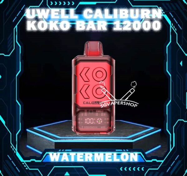 UWELL CALIBURN KOKO BAR 12000 DISPOSABLE - SG VAPER SHOP SINGAPORE The Uwell Caliburn Koko Bar 12000 Puffs Vape Ready stock at Singapore sg shop on sale for same day delivery. The Caliburn BAR 12k puffs is a revolutionary disposable vape that has taken the vaping industry by storm. This powerful and feature-rich device boasts an impressive array of specifications and capabilities, making it an attractive choice for both novice and experienced vapers alike. In this in-depth review, we’ll explore the various aspects of the Caliburn BAR S12000, providing you with all the information you need to make an informed decision about whether this disposable vape is the right fit for your vaping needs. Specifications: Battery Capacity: 800 mAh E-Liquid Capacity: 20 mL Nicotine Strength: 5% (50 mg/mL) Power Modes: Boost Mode (22W) and Regular Mode (16W) Coil: Dual 1.2-ohm coil (UWELL’s patented Flagship Dual Coil atomization system) Puff Count: Up to 12,000 puffs Charging: USB Type-C charging port Airflow: Adjustable airflow control Display: Smart LED screen with multiple animations ⚠️UWELL CALIBURN KOKO BAR 12000 FLAVOUR LINE UP⚠️ Watermelon Watermelon Pineapple Strawberry Vanilla Custard Tobacco Triple Melon Mango Mango Pudding Oat Flakes Plum Guava Lime Lychee Apple Snow Pear SG VAPE COD SAME DAY DELIVERY , CASH ON DELIVERY ONLY. TAKE BULK ORDER /MORE ORDER PLS CONTACT ME : SGVAPERSHOP VIEW OUR DAILY NEWS INFORMATION VAPE : TELEGRAM CHANNEL