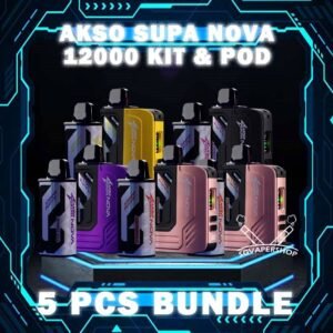 5PCS AKSO SUPA NOVA 12000 DISPOSABLE BUNDLE - SG VAPER SHOP SINGAPORE The 5PCS AKSO SUPA NOVA 12000 DISPOSABLE BUNDLE Package include : 5 x AKSO SUPA NOVA 12K PUFFS DISPOSABLE 1 x Free Gift Free Delivery The AKSO SUPA NOVA 12000 puffs disposable vape is Starter Kit & Prefilled Pod design ,ready stock in our sg singapore store online shop for same day delivery. Introducing the AKSO Supa Nova 12k closed pod disposable vape, crafted for flexibility and ease of use. It features adjustable wattage ranging from 10W to 20W, allowing users to customize their vaping experience. Safety is paramount with a child lock and a rechargeable battery equipped with anti-overcharge and auto cut-off systems. Monitoring your vape is simple with liquid and battery indicators, ensuring you're always informed. Adjust the airflow to your liking and enjoy up to 12,000 puffs per cartridge. Plus, it's compatible with cartridges from the Akso Supa Pro series, offering compatibility and versatility for vapers. ⚠️AKSO SUPA NOVA 12000 FLAVOUR LINE UP⚠️ Blackcurrant Butter Mint Candy Chocolate Mint Honeydew Mango Oat Crunch Sirap Bandung Strawberry Banana Custard Strawberry Mango Strawberry Yam Cheese Vanilla Tobacco Apple Custard Milk Caramel Passion Soursop Mango Cranberry Grape Watermelon Gummy Mango Passion Grape SG VAPE COD SAME DAY DELIVERY , CASH ON DELIVERY ONLY. TAKE BULK ORDER /MORE ORDER PLS CONTACT ME : SGVAPERSHOP VIEW OUR DAILY NEWS INFORMATION VAPE : TELEGRAM CHANNEL