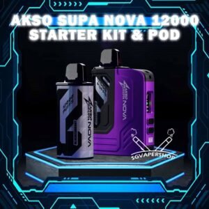 AKSO SUPA NOVA 12000 ( 12k ) DISPOSABLE - SG VAPER SHOP SINGAPORE The AKSO SUPA NOVA 12000 puffs disposable vape is Starter Kit & Prefilled Pod design ,ready stock in our sg singapore store online shop for same day delivery.  Introducing the AKSO Supa Nova 12k closed pod disposable vape, crafted for flexibility and ease of use. It features adjustable wattage ranging from 10W to 20W, allowing users to customize their vaping experience. Safety is paramount with a child lock and a rechargeable battery equipped with anti-overcharge and auto cut-off systems. Monitoring your vape is simple with liquid and battery indicators, ensuring you're always informed. Adjust the airflow to your liking and enjoy up to 12,000 puffs per cartridge. Plus, it's compatible with cartridges from the Akso Supa Pro series, offering compatibility and versatility for vapers. SAFETY : Designed with user safety and convenience in mind. It features a child lock mechanism where activation and deactivation require pressing any button for 3 seconds, preventing accidental operation. The rechargeable battery includes anti-overcharge protection and an auto cut-off system, ensuring prolonged battery lifespan and safe charging practices. CARTRIDGE SYSTEM POD : Offering an impressive 12k puff capacity per cartridge. It is compatible with cartridges from the Akso Supa Pro series, providing versatility and convenience. With over 40 flavors to choose from, users can explore a wide range of options to suit their preferences and tastes. Specifications : Puff: 12000 Puffs Nicotine Strength: 5% Adjustable wattage : 10W to 20W Liquid and battery indicator Charging Port: 650 mAh Rechargeable Type-C ⚠️AKSO SUPA NOVA 12000 FLAVOUR LINE UP⚠️ Blackcurrant Butter Mint Candy Chocolate Mint Honeydew Mango Oat Crunch Sirap Bandung Strawberry Banana Custard Strawberry Mango Strawberry Yam Cheese Vanilla Tobacco Apple Custard Milk Caramel Passion Soursop Mango Cranberry Grape Watermelon Gummy Mango Passion Grape SG VAPE COD SAME DAY DELIVERY , CASH ON DELIVERY ONLY. TAKE BULK ORDER /MORE ORDER PLS CONTACT ME : SGVAPERSHOP VIEW OUR DAILY NEWS INFORMATION VAPE : TELEGRAM CHANNEL
