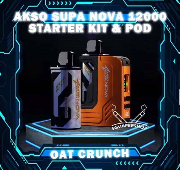 AKSO SUPA NOVA 12000 ( 12k ) DISPOSABLE - SG VAPER SHOP SINGAPORE The AKSO SUPA NOVA 12000 puffs disposable vape is Starter Kit & Prefilled Pod design ,ready stock in our sg singapore store online shop for same day delivery.  Introducing the AKSO Supa Nova 12k closed pod disposable vape, crafted for flexibility and ease of use. It features adjustable wattage ranging from 10W to 20W, allowing users to customize their vaping experience. Safety is paramount with a child lock and a rechargeable battery equipped with anti-overcharge and auto cut-off systems. Monitoring your vape is simple with liquid and battery indicators, ensuring you're always informed. Adjust the airflow to your liking and enjoy up to 12,000 puffs per cartridge. Plus, it's compatible with cartridges from the Akso Supa Pro series, offering compatibility and versatility for vapers. SAFETY : Designed with user safety and convenience in mind. It features a child lock mechanism where activation and deactivation require pressing any button for 3 seconds, preventing accidental operation. The rechargeable battery includes anti-overcharge protection and an auto cut-off system, ensuring prolonged battery lifespan and safe charging practices. CARTRIDGE SYSTEM POD : Offering an impressive 12k puff capacity per cartridge. It is compatible with cartridges from the Akso Supa Pro series, providing versatility and convenience. With over 40 flavors to choose from, users can explore a wide range of options to suit their preferences and tastes. Specifications : Puff: 12000 Puffs Nicotine Strength: 5% Adjustable wattage : 10W to 20W Liquid and battery indicator Charging Port: 650 mAh Rechargeable Type-C ⚠️AKSO SUPA NOVA 12000 FLAVOUR LINE UP⚠️ Blackcurrant Butter Mint Candy Chocolate Mint Honeydew Mango Oat Crunch Sirap Bandung Strawberry Banana Custard Strawberry Mango Strawberry Yam Cheese Vanilla Tobacco Apple Custard Milk Caramel Passion Soursop Mango Cranberry Grape Watermelon Gummy Mango Passion Grape SG VAPE COD SAME DAY DELIVERY , CASH ON DELIVERY ONLY. TAKE BULK ORDER /MORE ORDER PLS CONTACT ME : SGVAPERSHOP VIEW OUR DAILY NEWS INFORMATION VAPE : TELEGRAM CHANNEL