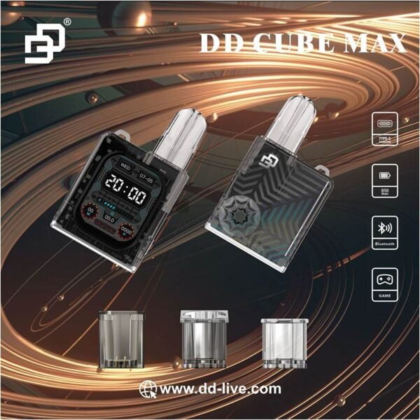 DD CUBE MAX DEVICE - Ready Stock In Singapore COD The DD Cube Max Device from the Dark Rider Series isn’t just another vape — it’s a multi-functional powerhouse that blends vaping performance with smart features. Compatible with both 1st-gen and 4th-gen pods (including RELX Classic, RELX Infinity, Lana, SP2, and R-ONE), it’s designed for vapers who demand flexibility, style, and tech in one device. 🔥 Why Singapore Vapers Love the DD Cube Max 1️⃣ One Device, Two Pod Generations No more swapping between multiple devices. The DD Cube Max is uniquely engineered to work with both older and newer pod types, giving you the freedom to switch flavors and brands effortlessly. 2️⃣ Adjustable Power Settings Fine-tune your experience with 7.5W low mode for smooth, mellow draws or 10W high mode for denser vapor and bolder flavor hits. 3️⃣ Smart Features Built-In Bluetooth connectivity for music playback and hands-free calls Mini games to keep you entertained between puffs RGB LED lighting for a vibrant vibe or discreet mode when you want privacy 4️⃣ Fast Charging + All-Day Power An 850mAh battery keeps you going for hours, and the USB-C fast charge brings it from 0% to full in just 40 minutes — perfect for busy Singapore lifestyles. Specifications : Battery : 850mAh, full charge in ~40 min Charging : Type-C USB fast charging Airflow : Adjustable Power Output : 7.5W (low) / 10W (high) Lighting : 8-chip RGB LED, strobe mode ON/OFF Package Includes: 1 × DD Cube Max Device 1 × 1st-gen pod adapter 1 × 4th-gen pod adapter 1 × Type-C fast charging cable Compatible Pod Types : RELX Classic, RELX Infinity, Lana, SP2, R-ONE Available Colours : Black: Sleek, minimal, and timeless Clear: Transparent design showcasing the internal tech SG VAPE COD SAME DAY DELIVERY , CASH ON DELIVERY ONLY. 💬 Buying More? Bulk Orders Welcome! Message the seller directly via [Text SG VAPE RSHOP - WhatsApp] for faster arrangement. 📲 Don’t Miss Out! Get daily product news and promo updates — [Join Our Telegram Channel].