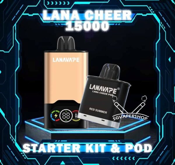 LANA CHEER 15000 PUFFS DISPOSABLE - Sg Vaper Shop in Singapore Premium Performance with Dual Vaping Modes The LANA CHEER 15000 Puffs Disposable Vape is designed for vapers who want top-tier performance and all-day convenience. With dual-mode wattage control, you can switch between Boost Mode for powerful, concentrated flavour (up to 10,000 puffs) and Smooth Mode for an extended, mellow session (up to 15,000 puffs). The integrated LED smart display shows your battery level, puff count, and wattage settings in real time, giving you complete control over every draw. Ergonomic, Portable, and Rechargeable Featuring an ergonomic, rubberized coating, the LANA CHEER ensures a secure and comfortable grip while staying lightweight for easy portability. Powered by a 650mAh rechargeable battery with fast Type-C charging, it minimises downtime and delivers consistent output throughout the day. Enhanced Flavour with Dual Mesh Coils The dual mesh coil system produces smooth, rich, and satisfying vapour with every puff. Whether you enjoy sweet, fruity, or refreshing flavours, each inhale is packed with taste. Flavour Options and Purchase Choices Choose from popular flavours including Blackcurrant Berries, Lemon Mint, Watermelon Ice, and more. Available as a full starter kit or replacement pods, the LANA CHEER 15000 suits both beginners and experienced vapers. Enjoy advanced features at an affordable price — ready for same-day delivery in Singapore. Specifications: Puff : 15000 Puffs Capacity : 15ml Battery : 650mAh Dua Mesh Coil Digital Display Child Lock Charging : Rechargeable with Type C Starter Kit (Full set) with Cratridge Pod Design Available Flavours : Bisson Dash Blackcurrant Berries Double Grape Haiyan Lemon Lemon Mint Mi Lu Slurpee Mung Bean Rootbeer Sour Plum Cola Tie Guan Yin Watermelon Ice 💬 Buying More? Bulk Orders Welcome! Message the seller directly via [WhatsApp Us] for faster arrangement. 📲 Don’t Miss Out! Get daily product news and promo updates — [Join Our Telegram Channel].